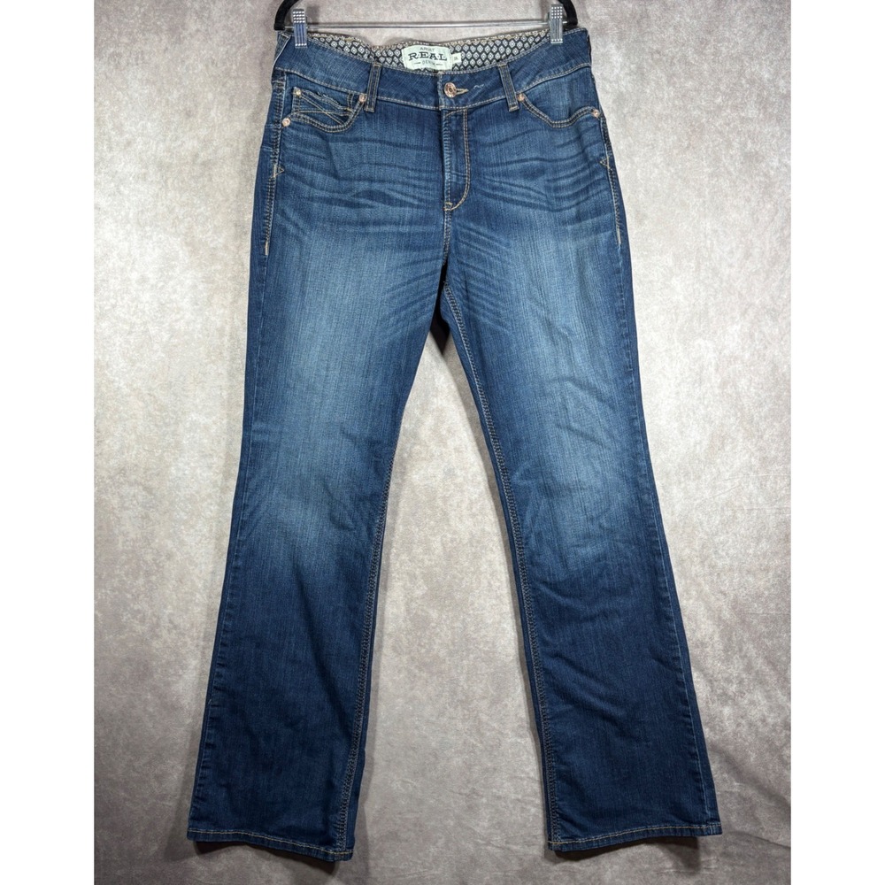 Ariat Jeans Women 33L Blue Real Denim Bootcut Western Riding Embroidered Western